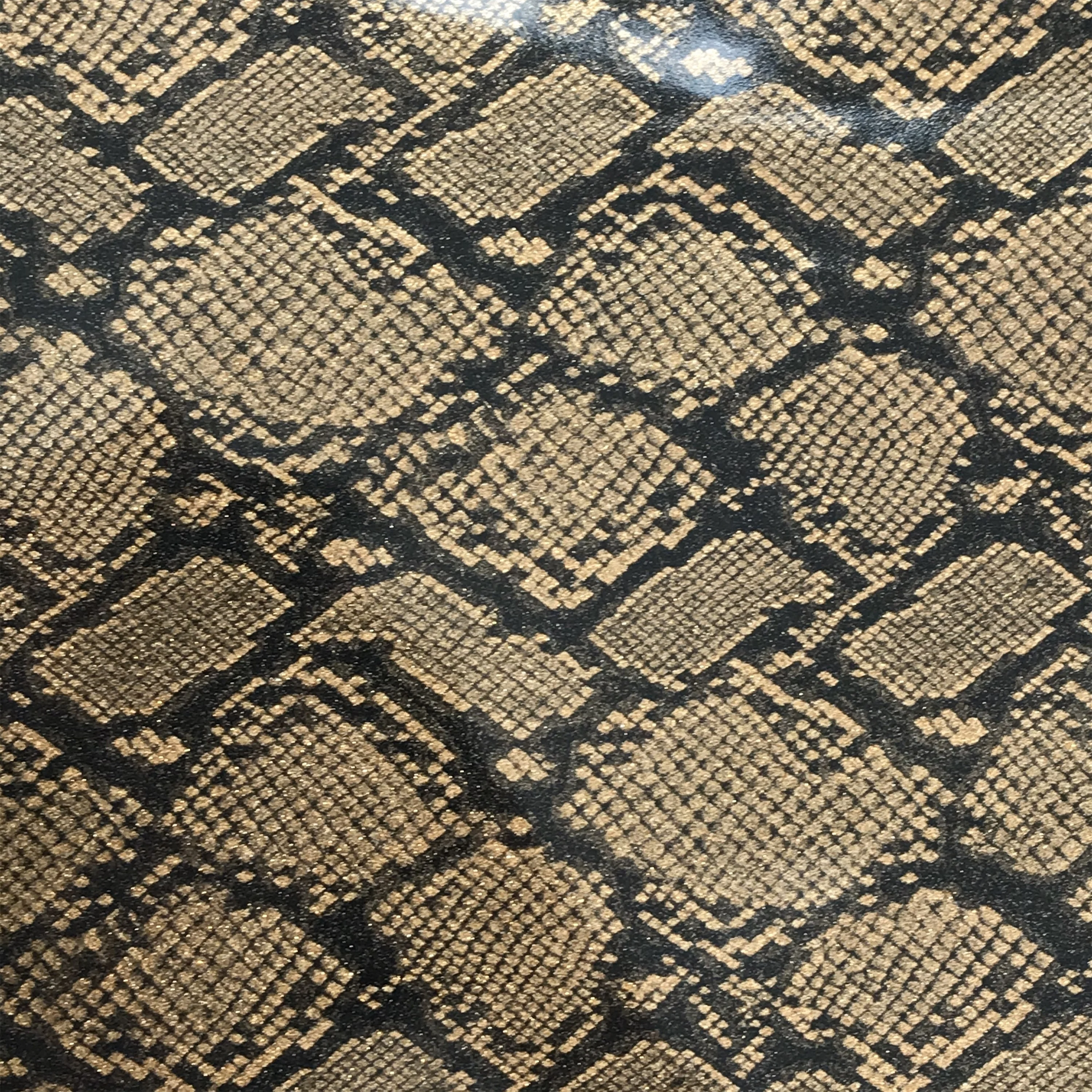 Upholstery snake skin pvc synthetic leather for shoes bags