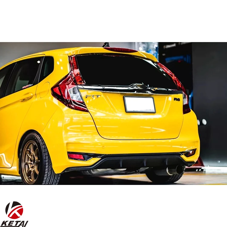 RS Style Car Front Bumper Lip Lower Grille Body Kit For HONDA Fit 2014-2020