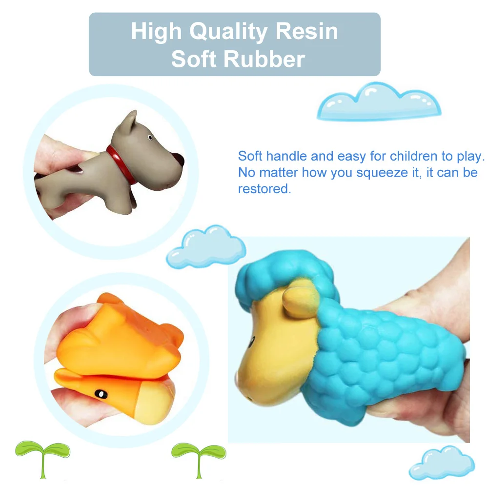 Экологичный винил Акула черепаха крокодил Резиновый Осьминог Краб морские животные набор брызгающая игрушка для ванны детей