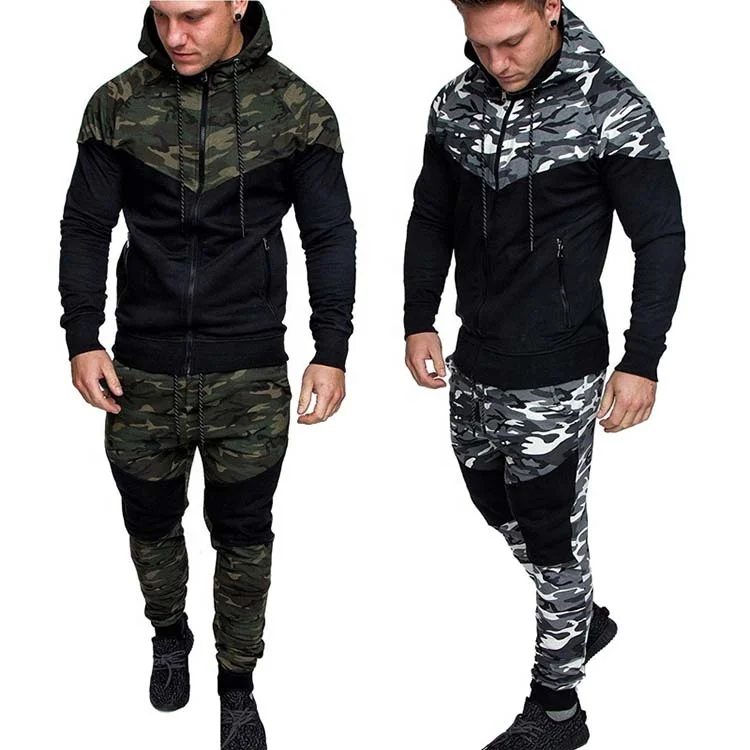 Fashion Camouflage Lime Green jacket Hoodie Mens Full Zipper Camo Hoodies