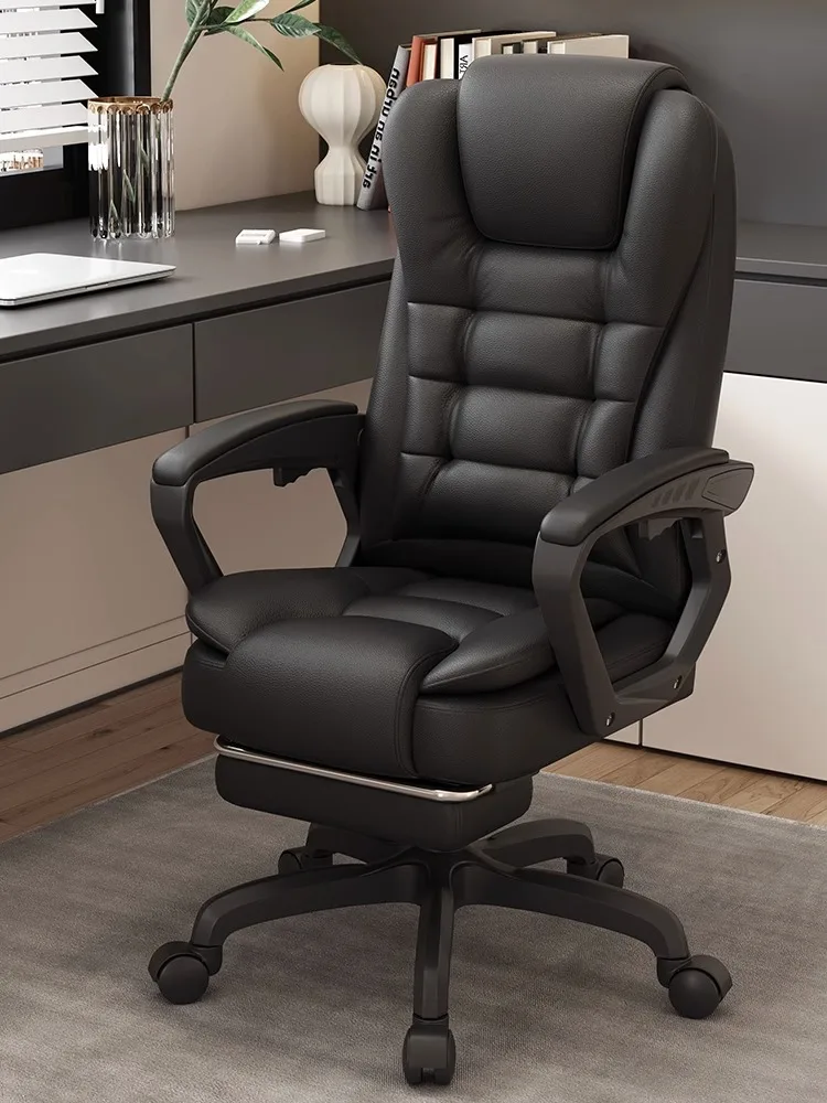 luxury high back leather executive boss sleeping computer chair reclining swivel ergonomic office chair for sale