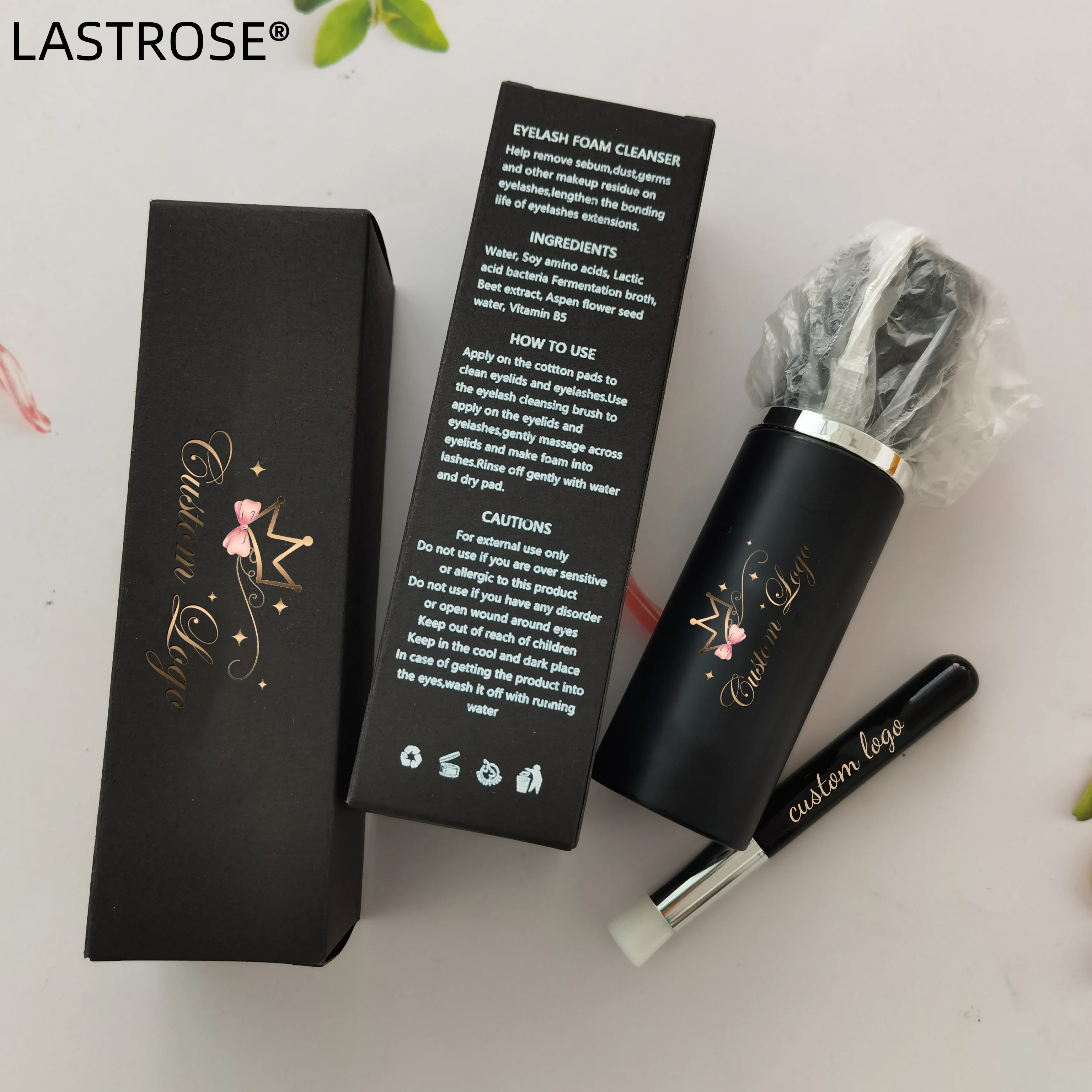 OEM Private Label Eyelash cleanimg mousse Wash Lash Extension Safe Natural Lash Eyelash Foam Shampoo with Cleaner Brush