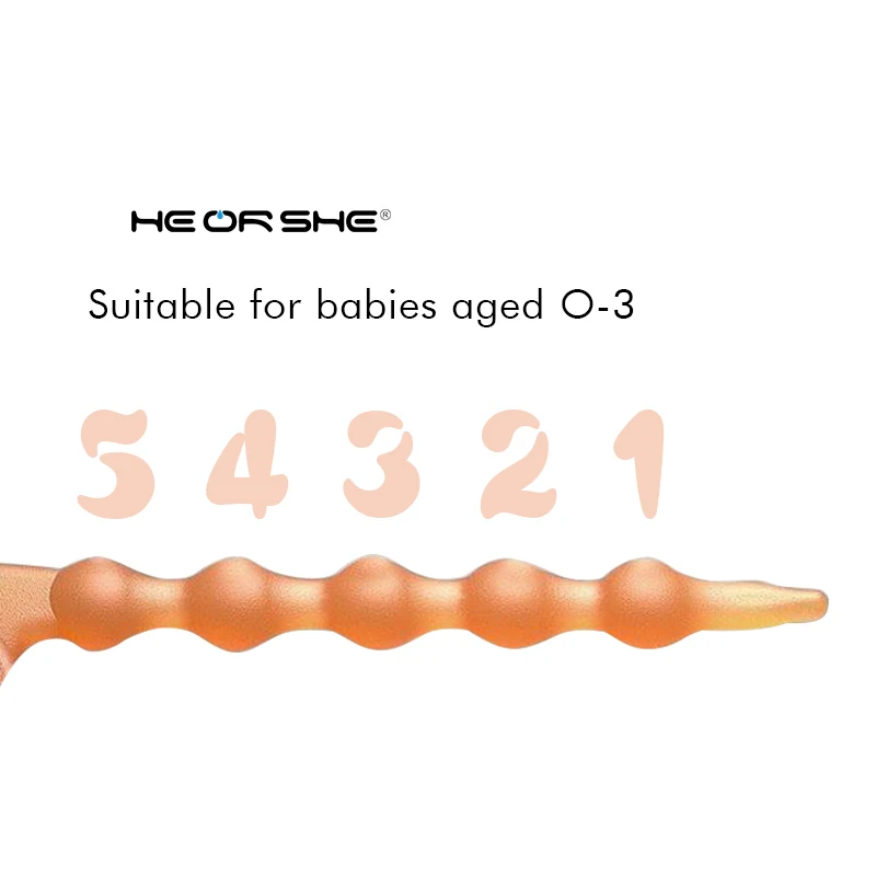 HEORSHE wholesale factory price Flexible and without indentation natural baby silicone teether for babies