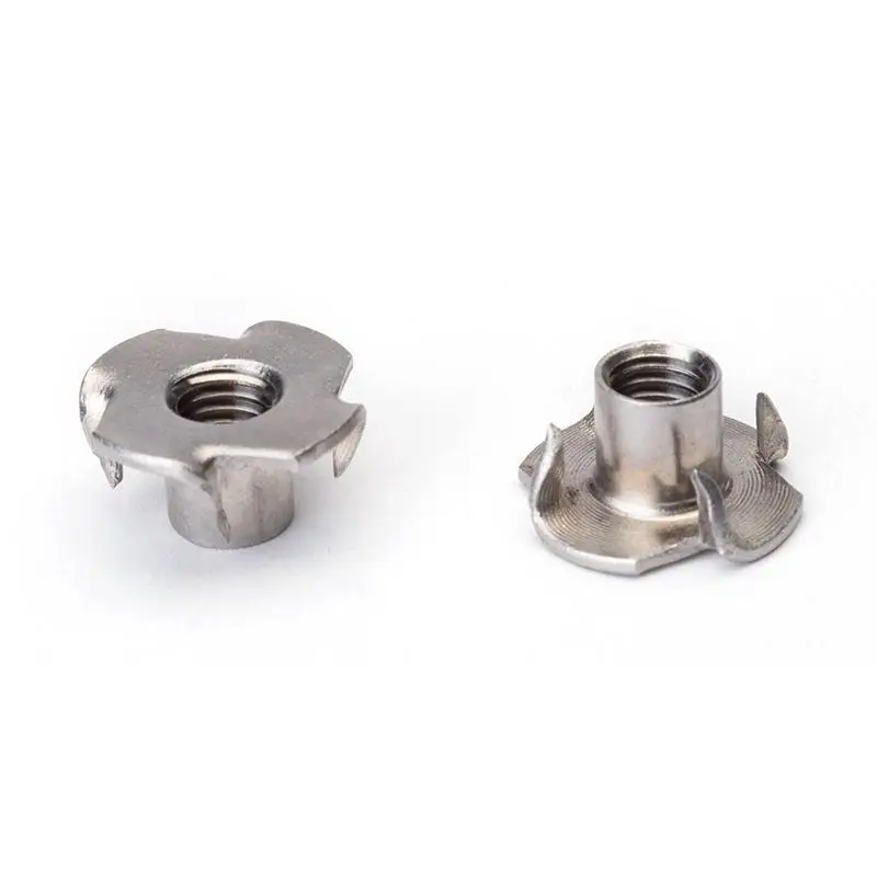 Factory Price M5 M6 M8 M10 DIN1624 Stainless Steel Four Claw t Nut Tee Nut with 4 Pronged