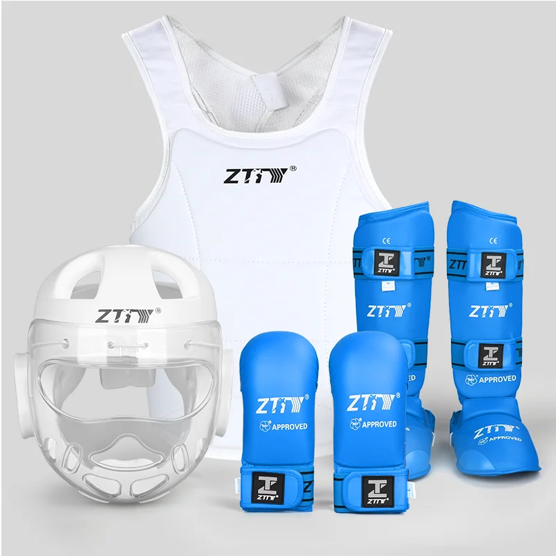 Профессиональное оборудование для тренировок в тренажерном зале одобренные Wkf перчатки карате красные синие на продажу