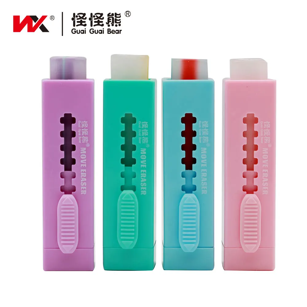 Push and pull erasers Cute colored erasers factory promotion New Hot extruded erasers for children  for office student