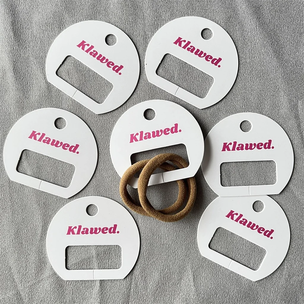 Custom Embossed Logo Cardboard Printing HairClips Cards With Your Own Design Hair Claw Display Card for Small Business Printer