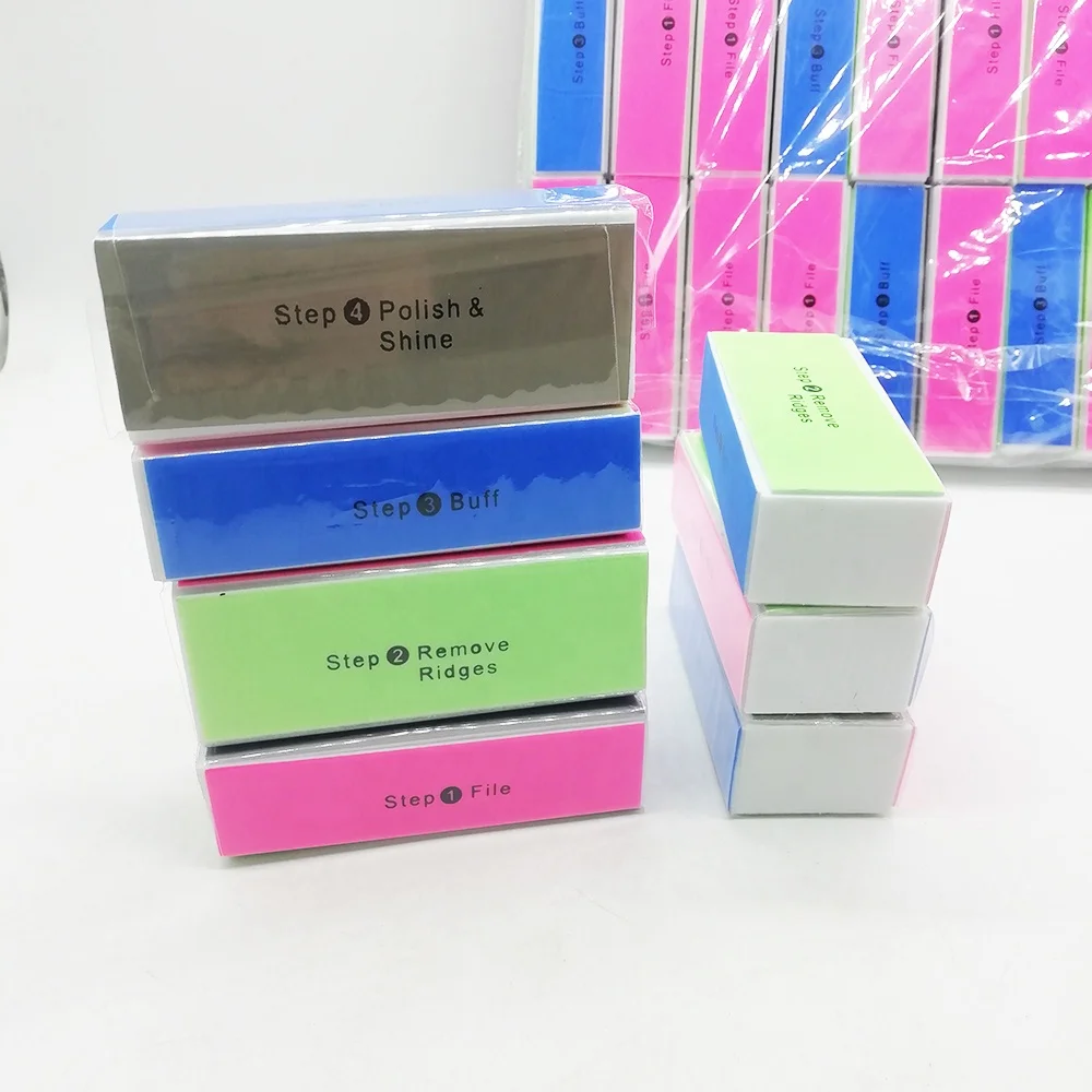 Polishing Buffer Small Cheap Wholesale File 4 Step Nail Buffing Block