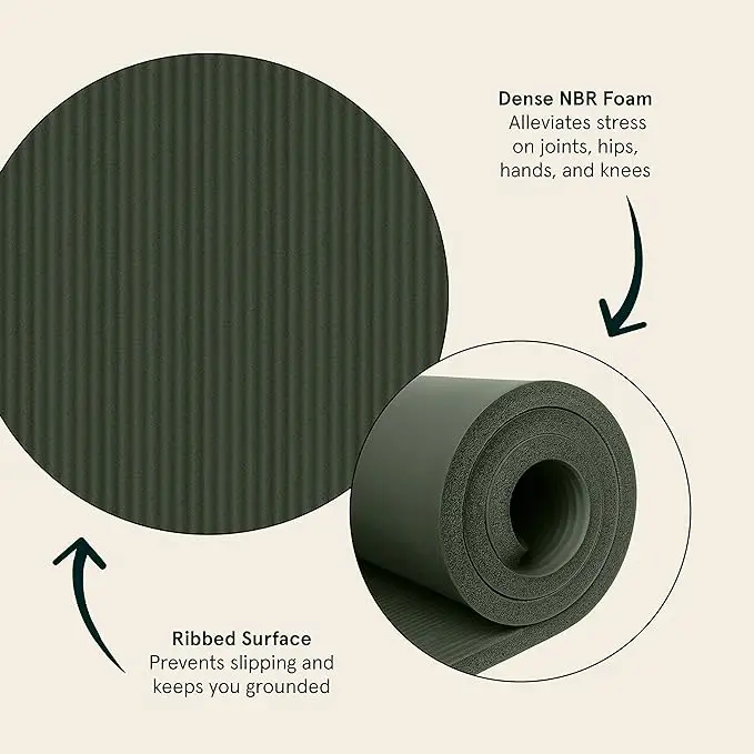Customized Logo High Density Tear Resistant Sports NBR Yoga Mat With Nylon Strap