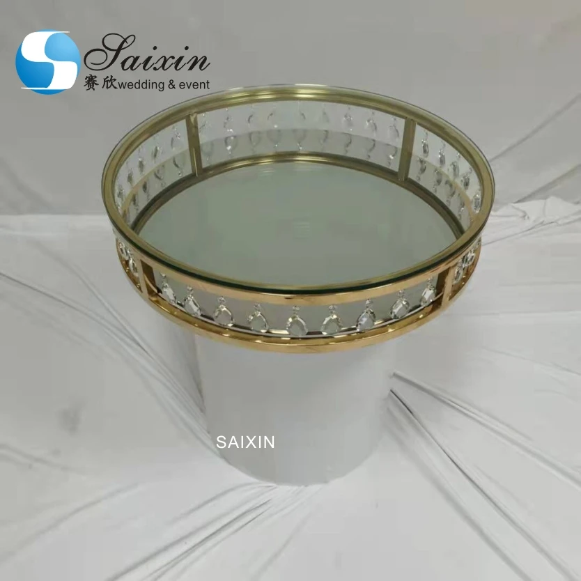 ZT-150G wedding furniture luxury stainless steel wedding table for events wedding crystal table