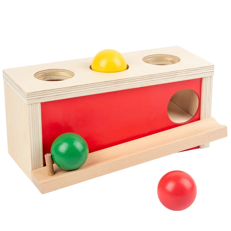 Juguetes  Montessori with Tray Baby Learning Montessori Toys Educational Wooden Box Toy Object Permanence Box