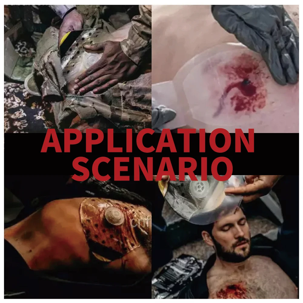 Ce Approved MST Trauma Tactical First Aid Chest Seal Dressing For first aid vented chest seal chest seal