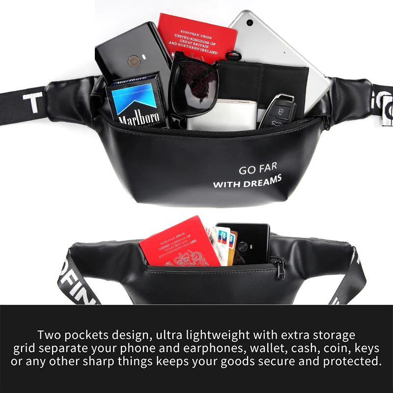 Мужская нагрудная сумка YIPINU, многофункциональные модные поясные сумки через плечо