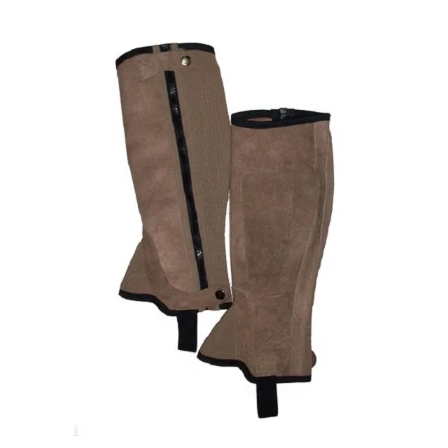 Genuine Leather Horse Riding Chaps with String Zipper