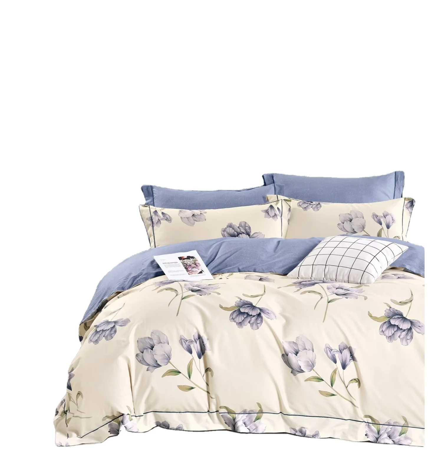cotton printed customized size duvet cover bed sheet sets fitted sheet sets with pillow case shams