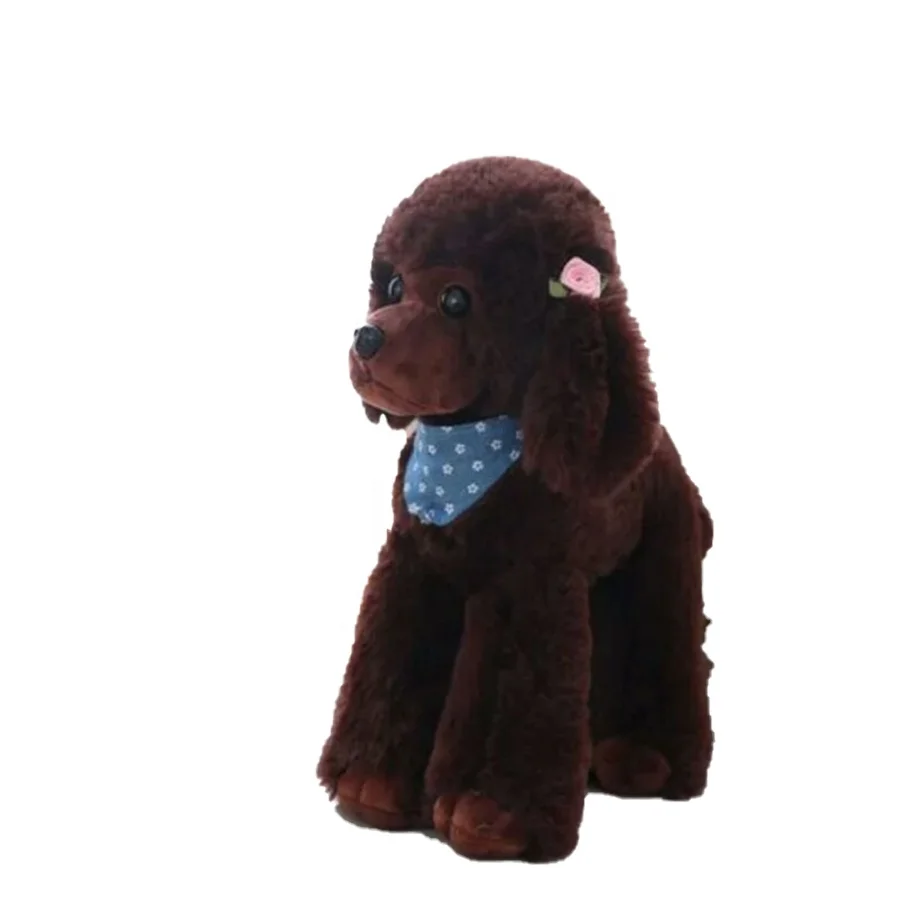 Wholesale customized high quality toys dog poodle plush pillow hot selling kids christmas gifts dog toy animal