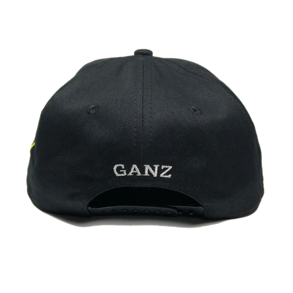 Custom fashion black 6 panel 3d embroidery flat bill topi men gorras snapback hats cap wholesale
