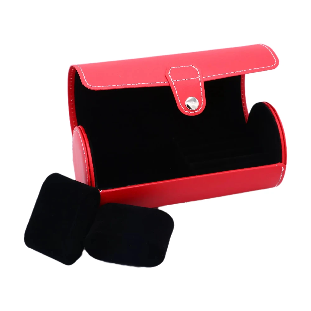 Manufacture custom logo modern luxury  jewelry organizer portable travel watch case pu leather watch box