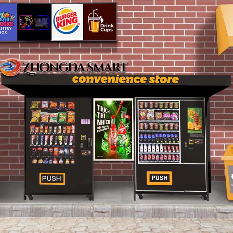 Self Store Automatic 21.5 Digital Touch Screen Maquinas Expendedoras Hot Food Vending Machine Automatic