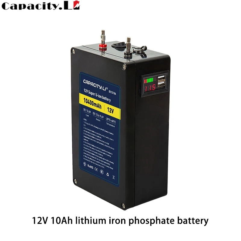 12V 10AH 20AH 30AH LiFePO4 Portable battery for outdoor camping illumination Emergency Power Supply rechargeable battery pack