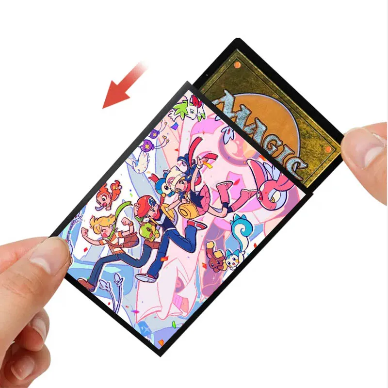 Design Custom Printed Art Print Standard Small Size available Holo Anime Card Sleeves For Yugioh MTG Magic Game Card