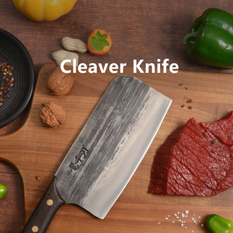 Traditional meat cleaver knife butcher Big Size Wooden Handle Cutting chopping sharp Durable Chopper Knife