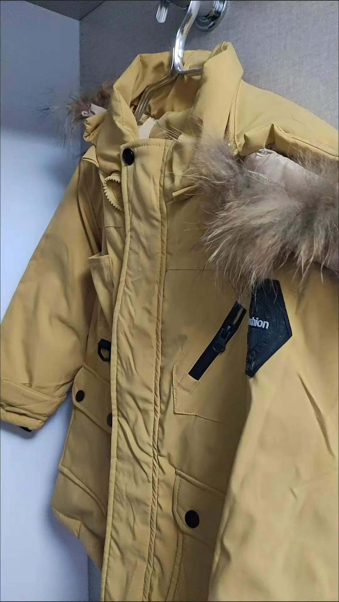 Parka Real Fur Hooded Boy Baby Overalls Winter Down Jacket Warm Kids Coat Child Snowsuit Snow toddler girl Clothes Clothing Set