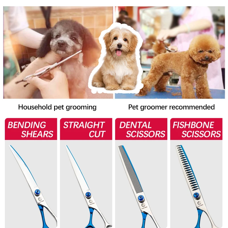 7.0 inch 440C Shark Tooth Thinning Scissors Pet Dog Grooming Scissors