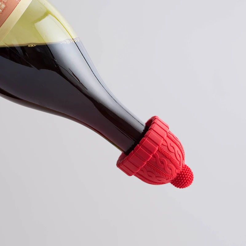 Food grade silicone cap shaped silicone wine bottle stopper suitable for red wine and beer bottles