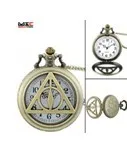 Retro Bronze Necklace Jewelry Chain Clock Quartz Analog Steampunk Bill Cipher Gravity Falls Pocket Watch For Men Gift