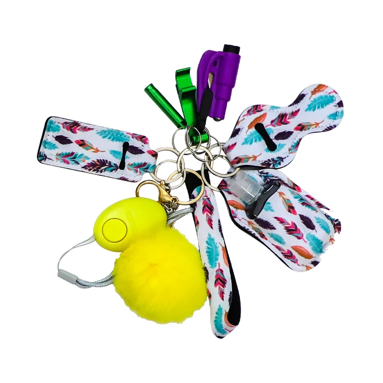 Wholesale 2022 Hot Selling DIY Keychain Accessories Defense Safety Keychains Sets For women Self Defense Gift Keychain