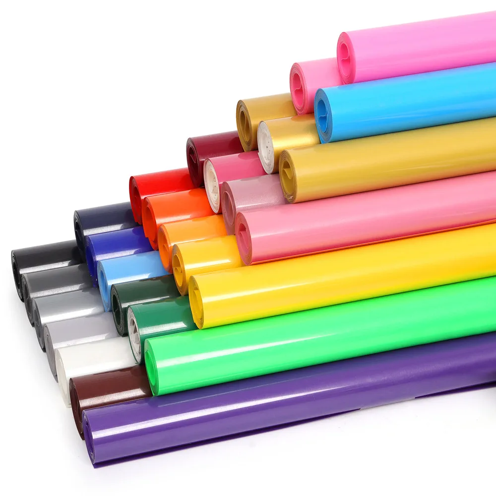 20inx1Yard Full Color DIY Textile PU Assorted Colors HTV Heat Transfer Vinyl Roll For Cotton T-Shirt Clothes