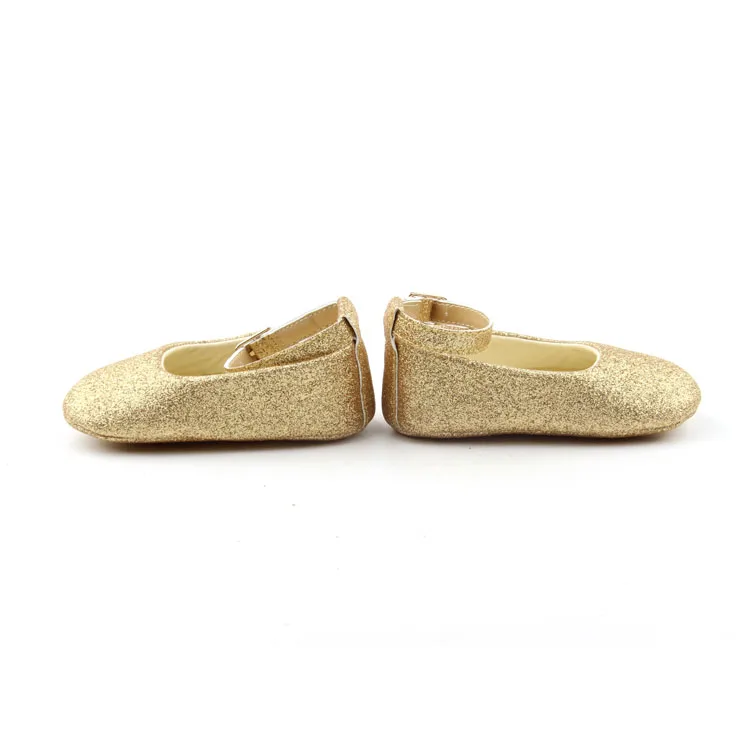 BEIBEINOYA Faux Sequins Cotton Toddler Girls Shoe Soft Sole Sizes First Baby Dress Shoes