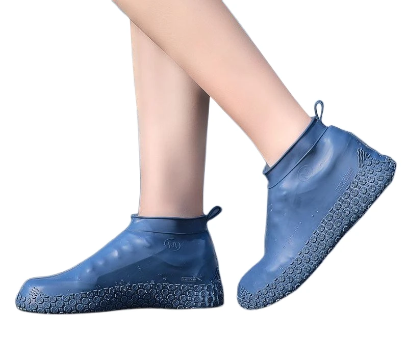 Mid-Size Unisex Anti-Slippery Translucent Silicone Low-Cut Rain Boots Rain Shoes Galoshes