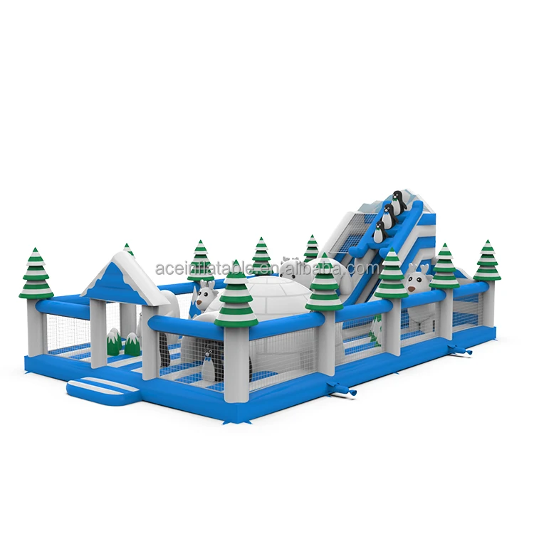 commercial Antarctic inflatable fun city playground inflatable castle and indoor amusement equipment inflatable theme park