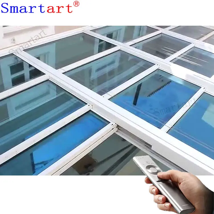 Smartart 2022 Aluminum Alloy Sun Glass Room All Great Portable Safety Glass Garden House Glass Skylight Retractable Roof Design