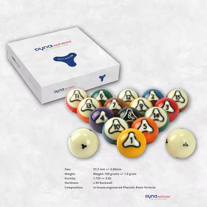 Best-selling clear and bright 57.2mm high-end billiards Dyna Spheres