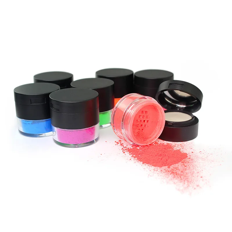 Private label cosmetics 7 colors Loose powder Neon pigment eyeshadow with Eyeprimer