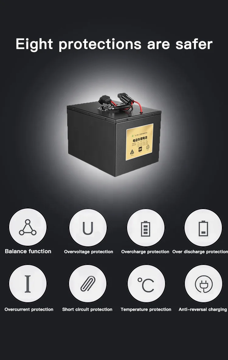 Solar LiFePo4 48V 60V 72V 30Ah 40Ah 50Ah Lithium ion Battery Pack Batteries for Electric Scooters Ebike