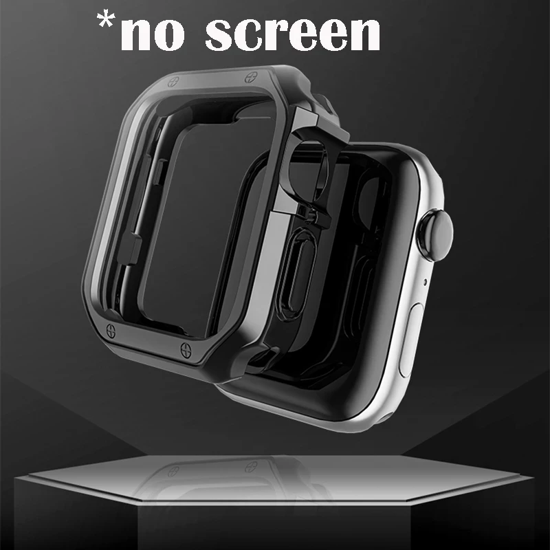 Модный силиконовый резиновый защитный чехол из ТПУ для часов Apple watch прозрачная рамка