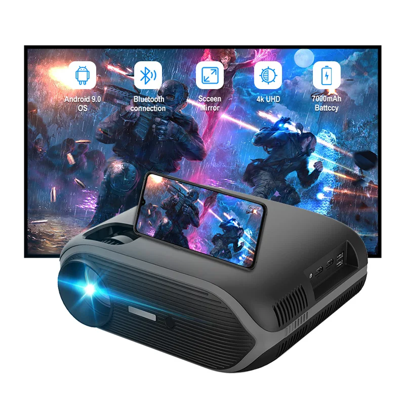 LCD Smart Proiettore Tv Full Hd Beamer 4K Portable 1080P Wifi Android Beamer Projecteur Portable Mini Videoproyector Projector