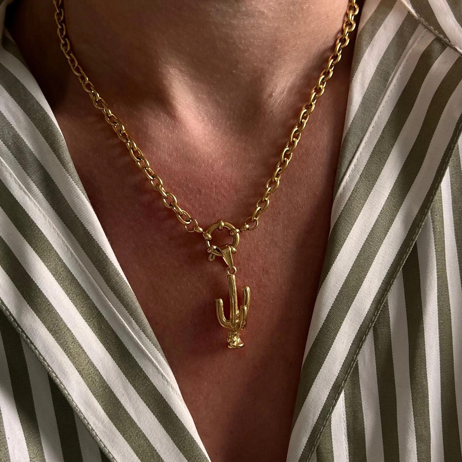 Fashion Ocean Beach Style Jewelry Diy Pendant Necklace Cross Starfish Waterproof Stainless Steel Charm Necklace Party Jewelry