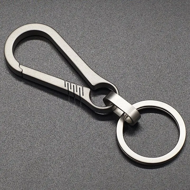Titanium mountaineering backpack carabiner safety tool