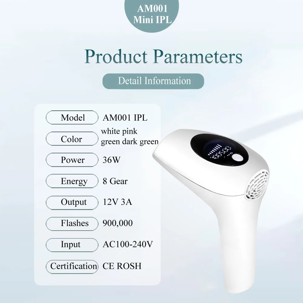 Second Generation Portable Full Body Available Epilator IPL Laser Hair Removal Device