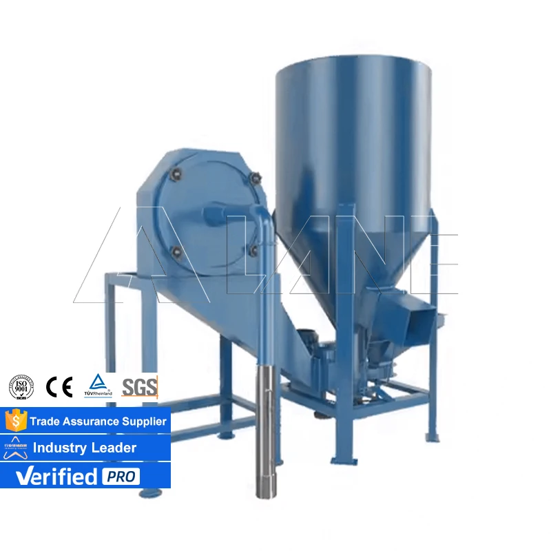 LANE Feed Mixer Price Feed Mixer Machine For Cow Farm Feed Mixers Diesel Hammer Crusher With Vibrating Feeder