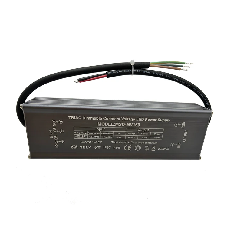 Triac Dimmable Outdoor ac 85-264V dc 24v 12-320w Led Driver Rainproof Switching Power Supply