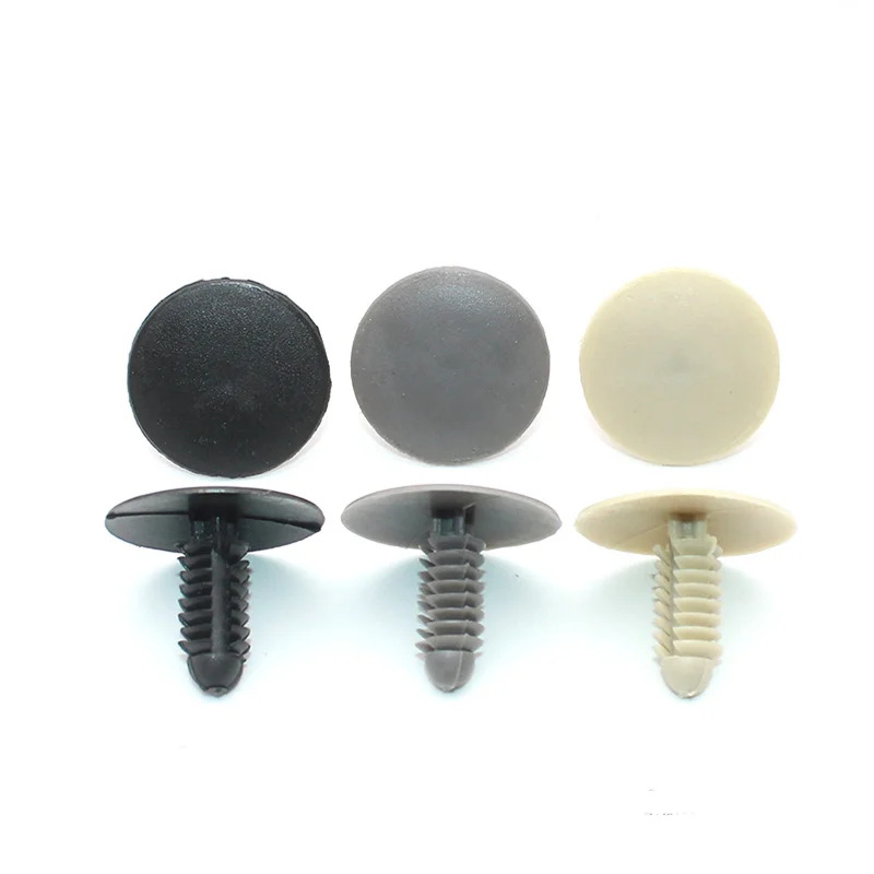 Nylon square hole beige tree clip rivet decoration bumper fastener plastic clip