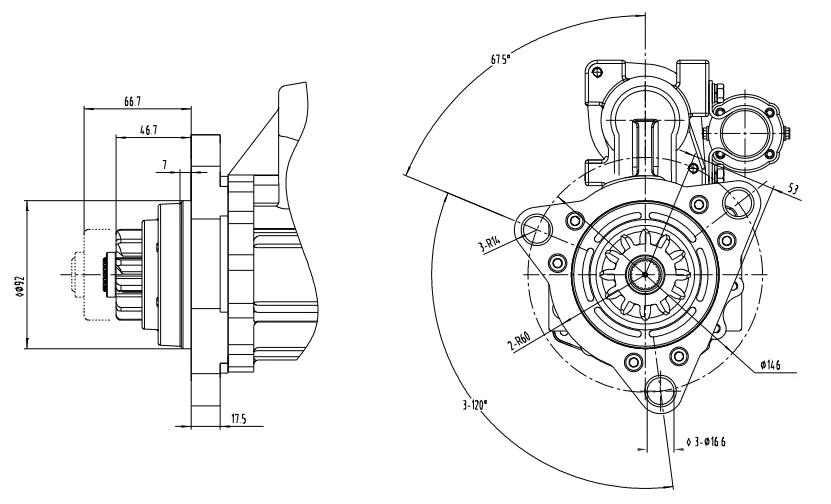 QDJ2120-2 24V/11KW Starter for Weichai Marine Engine M125R3701SE 617025000003 REPLACEMENT OF 50MT 3004699 3899973 4081236