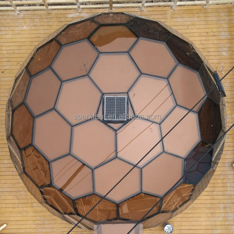 Football Design Glass Dome House With Bathroom For Luxury Glamping