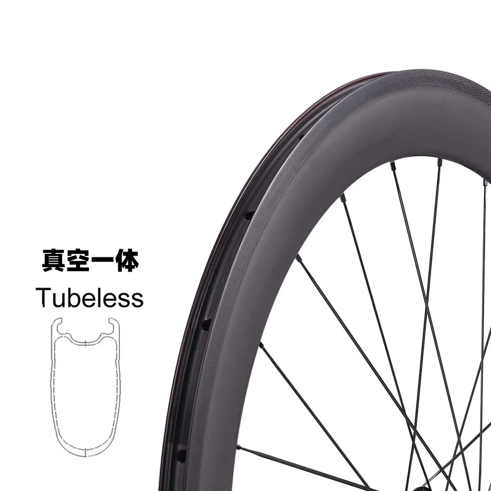 MC93718 AM/EN Disc Brake Carbon Rim 700c 38mm Wide Bike Wheels Clincher Tubeless Compatible 8-11 Speed Carbon MTB Wheelset
